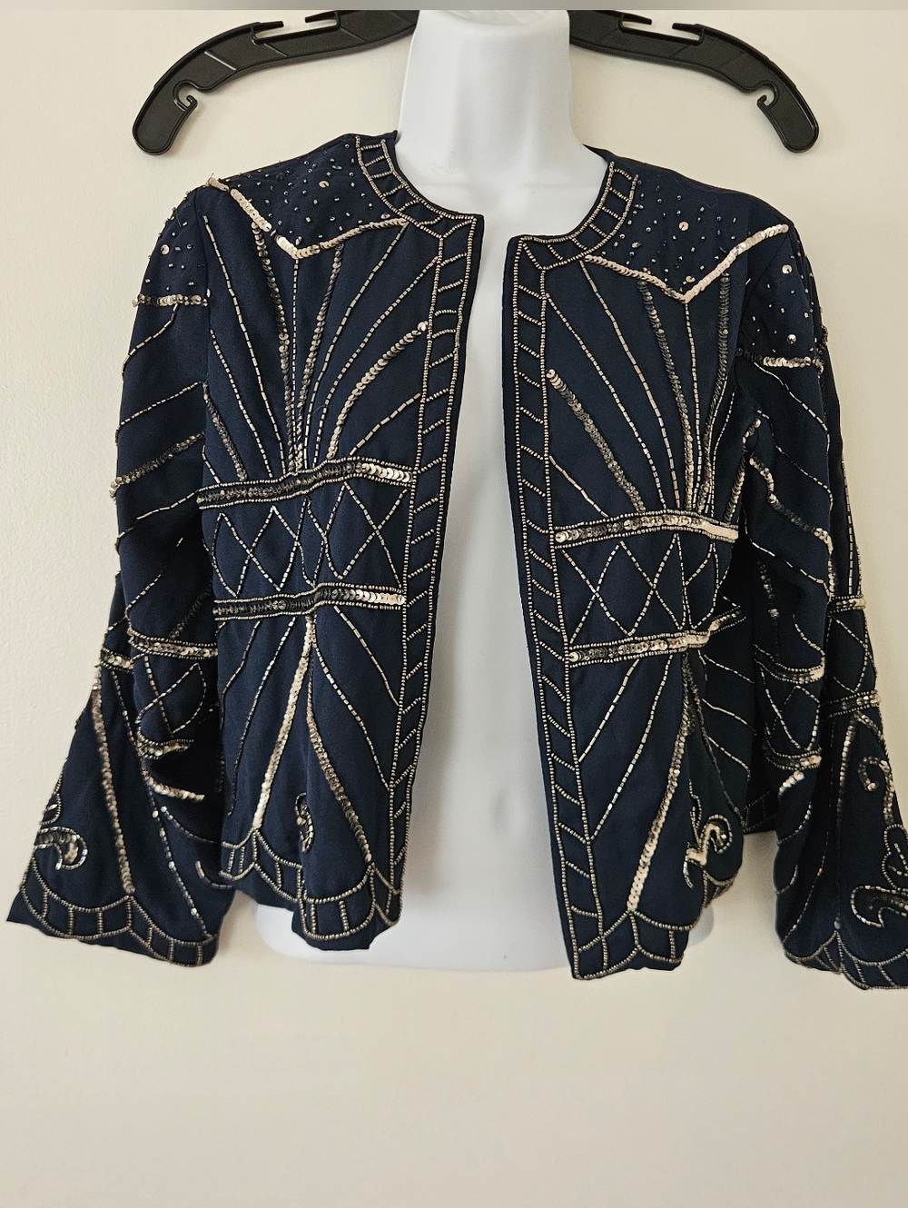 Womens Jacket 2 Evening Sequin Gatsby Sunburst Boho Glam Celestial Elegant